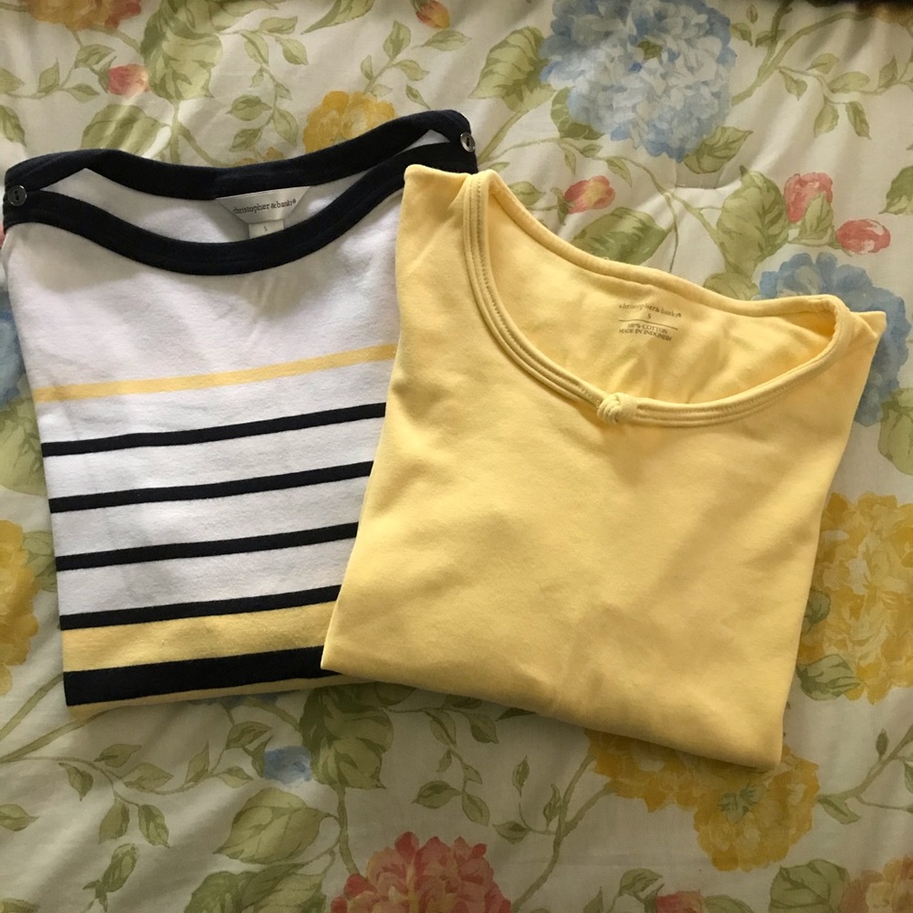 Lot of 2 Christopher & Banks 3/4 Sleeve T-Shirts